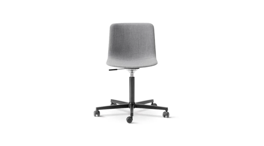 Fredericia PATO office chair, grey/black, fully upholstered