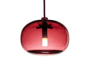 Örsjö PEBBLE -riippuvalaisin pullea, punainen lasi
