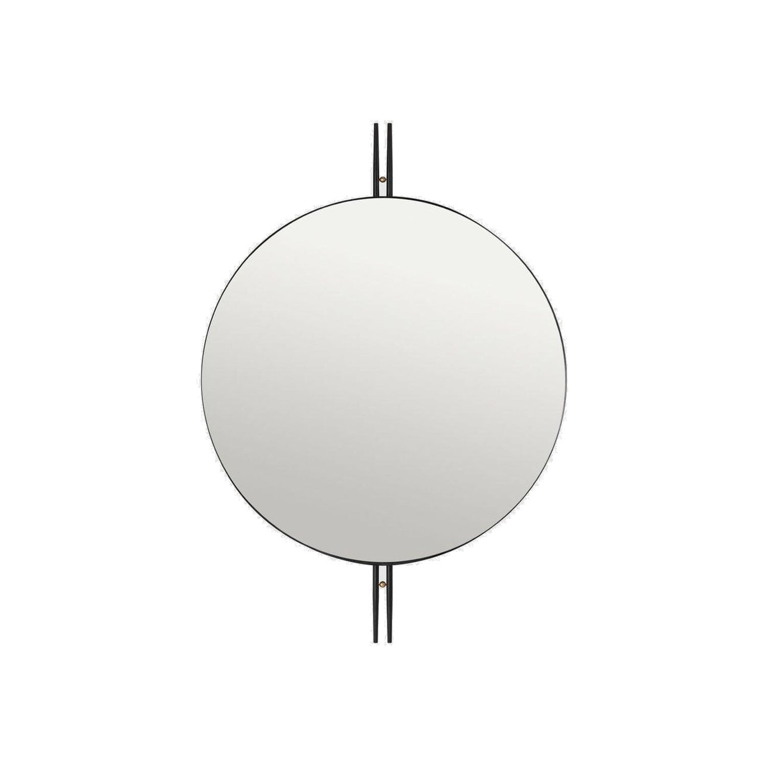 GUBI IOI mirror, Ø80 cm, black/brass
