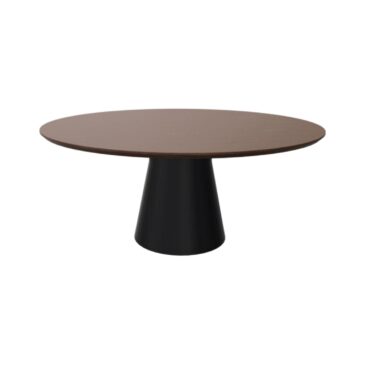 Andreu World REVERSE CONFERENCE table, Ø170 cm, black/dark oak ME14003