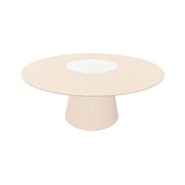 Andreu World REVERSE WOOD -table, Ø180 cm, light ash/white ME15501
