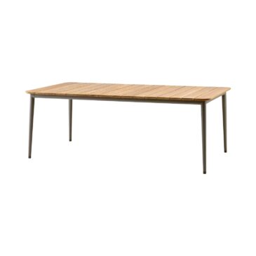 Cane-line CORE -ruokapöytä 210x90 cm, taupe/tiikki