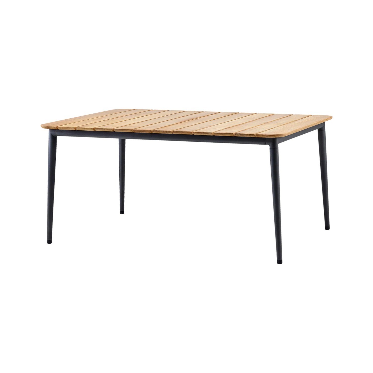Cane-line CORE -dining table 160x90 cm, dark grey / teak