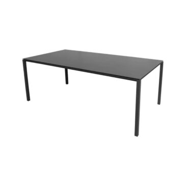 Cane-line PURE-pöytä 200x100cm, tummanharmaa (lava grey) alumiini/musta (nero) keraaminen kansi