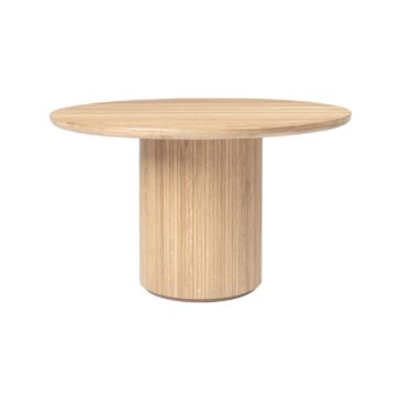 GUBI MOON dining table, Ø120 cm, soaped oak
