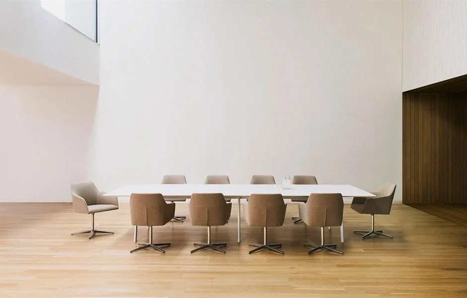 Andreu World RADIAL CONFERENCE table, oak/black ME9072 - Image 5