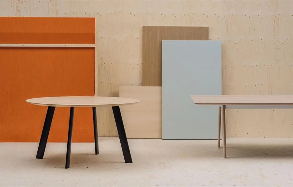 Andreu World RADIAL CONFERENCE table, oak/black ME9072 - Image 6