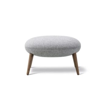 Fredericia SWOON ottoman, grey/smoked oak