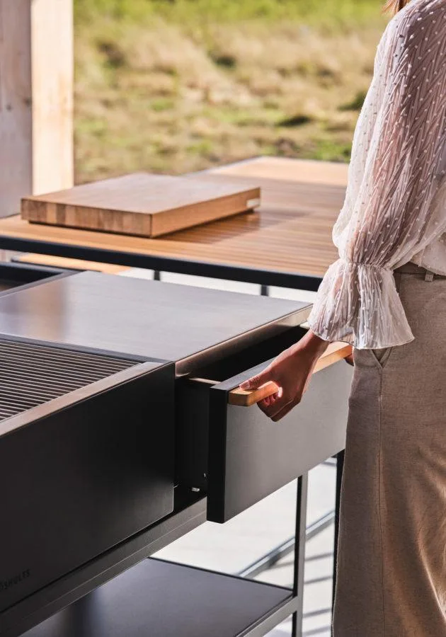Röshults OPEN KITCHEN -charcoal grill module, anthracite - Image 2