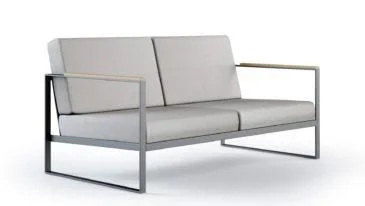 Röshults GARDEN EASY 2-istuttava sohva, harmaa