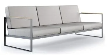 Röshults GARDEN EASY 3-seater sofa, grey