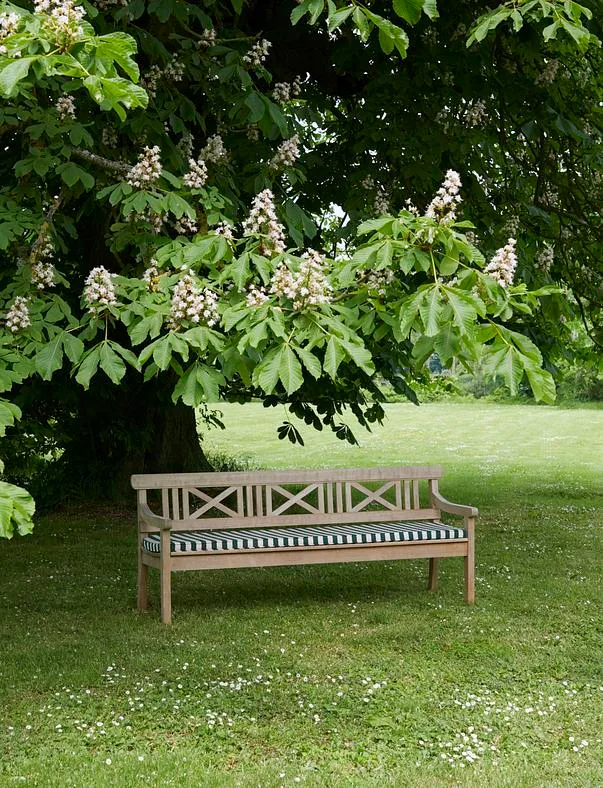 Fritz Hansen DRACHMANN -bench 209 cm with cushion, apricot/dark green - Image 2