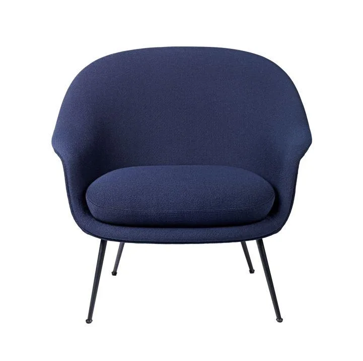 GUBI BAT lounge chair, low back, dark blue / black