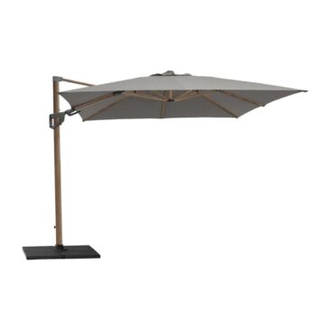 Cane-line HYDE LUXE -tilt parasol 3x3 m with base, wood look/taupe
