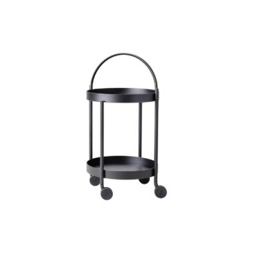 Cane-line ROLL trolley, round, dark grey
