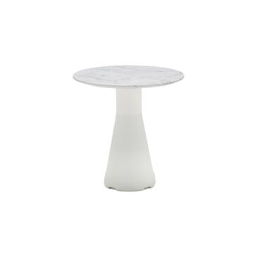 Andreu World REVERSE OCCASIONAL -sivupöytä Ø45cm, valkoinen/marmori ME22601