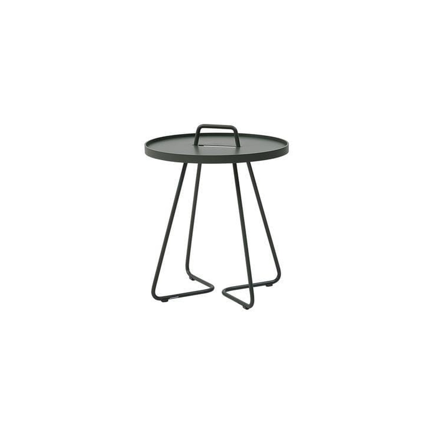 Cane-line ON-THE-MOVE side table, small, dark green