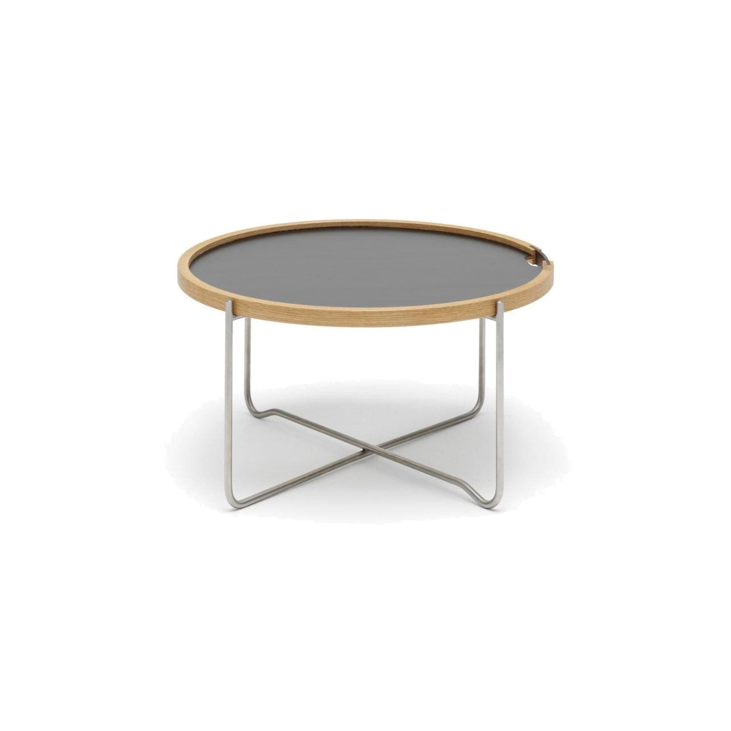 Carl Hansen CH417 -tarjotinpöytä, musta/valkoinen