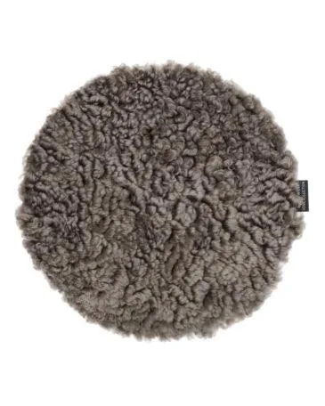 SkinnWille CURLY -istuinpäällinen, pyöreä, vaaleanruskea