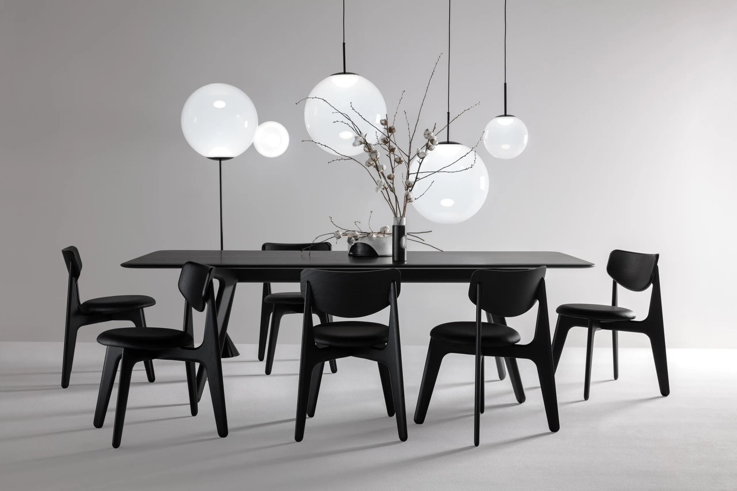 Tom Dixon SLAB chair, black oak, upholstered - Image 2