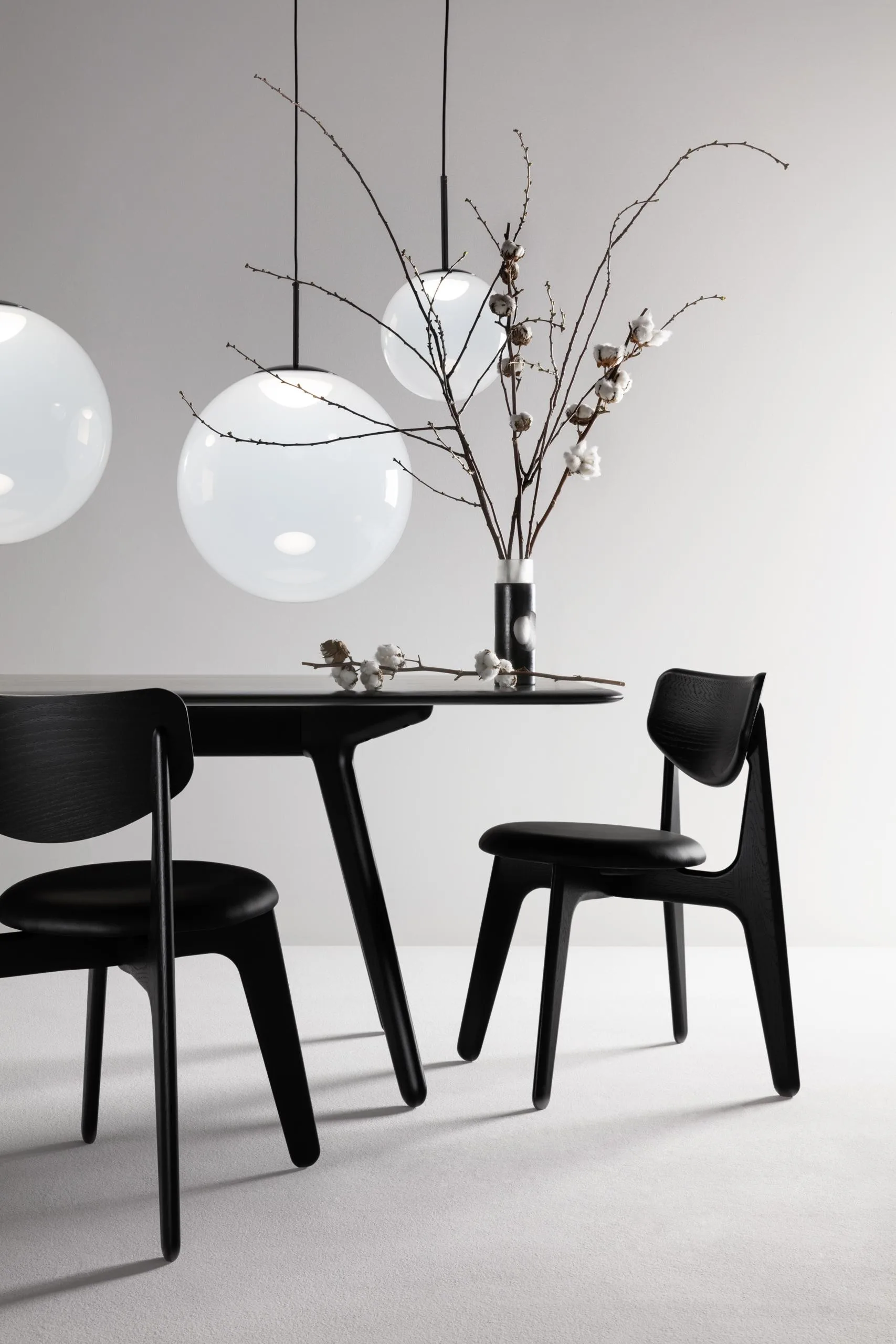 Tom Dixon SLAB chair, black oak, upholstered - Image 3