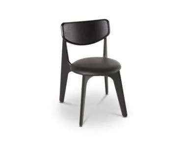 Tom Dixon SLAB chair, black oak, upholstered