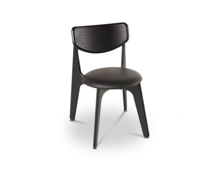 Tom Dixon SLAB chair, black oak, upholstered
