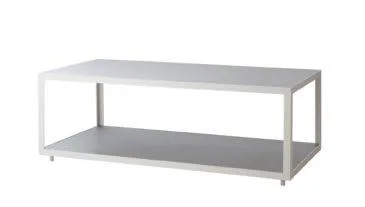 Cane-line LEVEL coffee table 122x62 cm, white / light grey