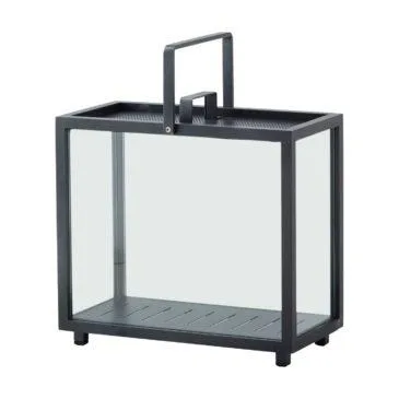Cane-line LIGHTHOUSE lantern, rectangular, dark grey