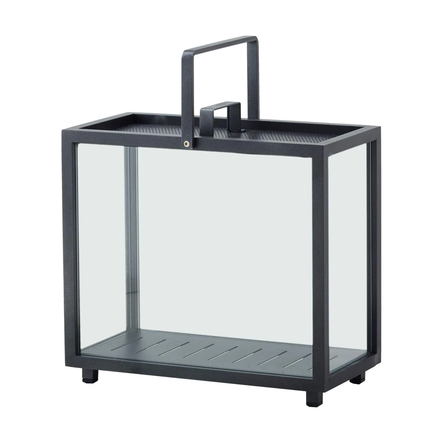 Cane-line LIGHTHOUSE lantern, rectangular, dark grey