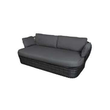Cane-line BASKET 2-seater sofa, grey / dark grey