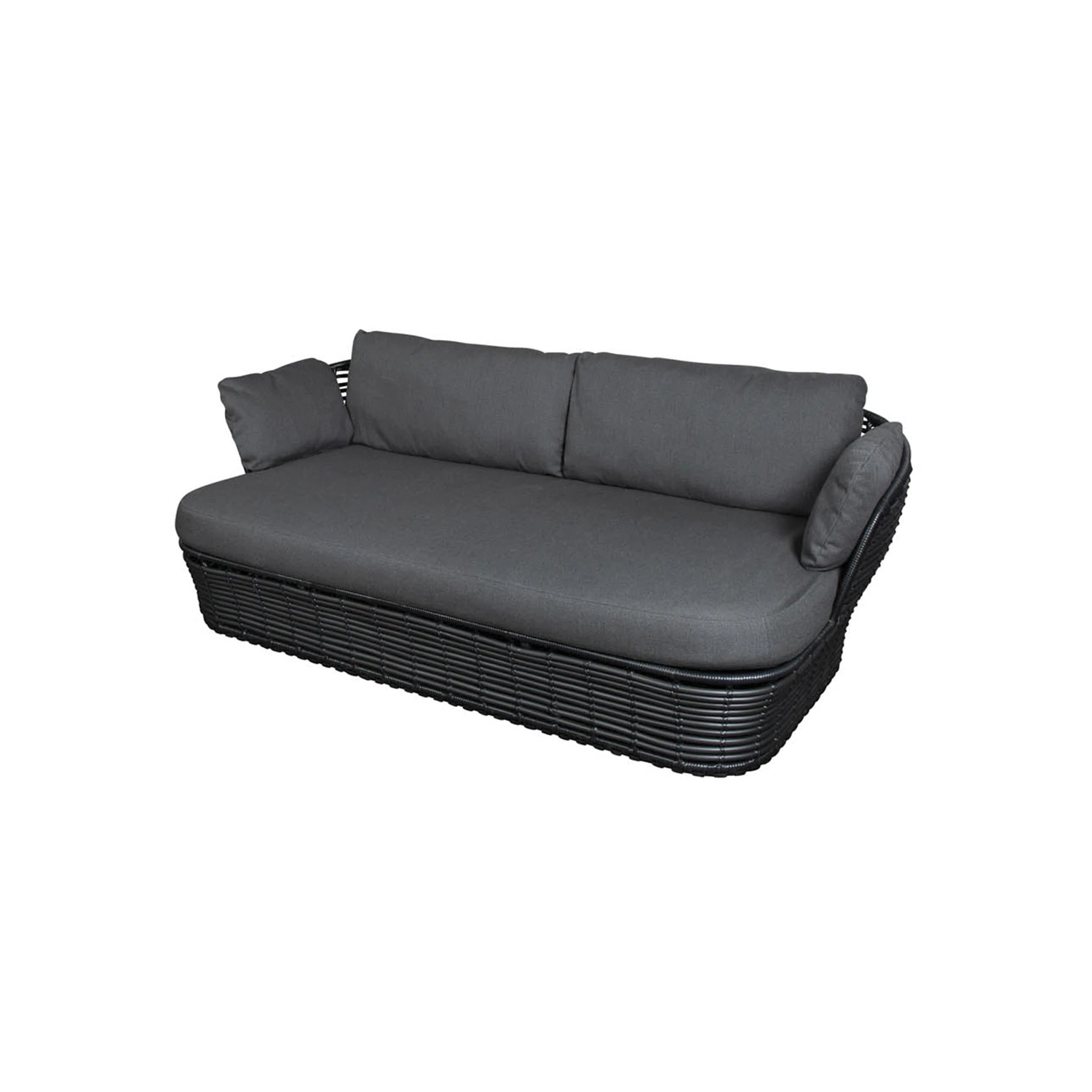 Cane-line BASKET 2-seater sofa, grey / dark grey