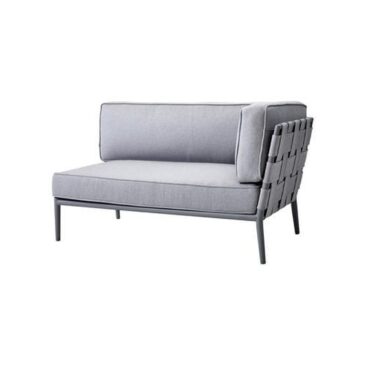 Cane-line CONIC 2-seater left, light grey