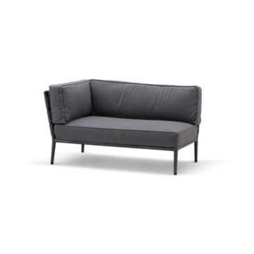 Cane-line CONIC 2-seater right, dark grey