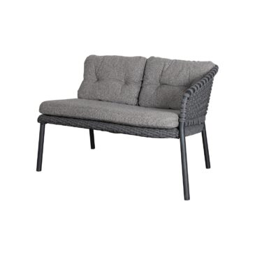 Cane-line OCEAN -2-seater sofa module with cushions, left, dark grey