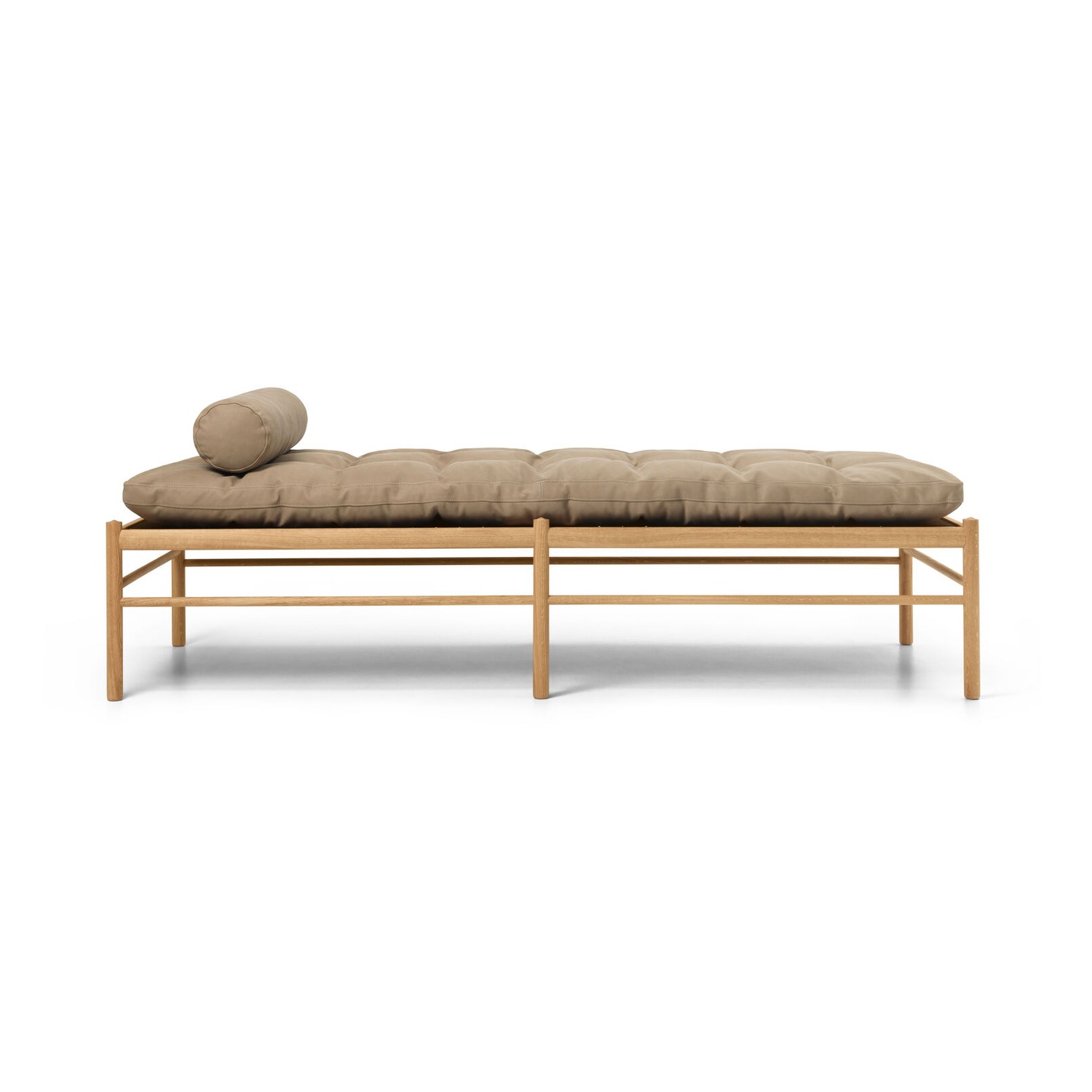 Carl Hansen OW150 daybed with neck cushion, Terra leather