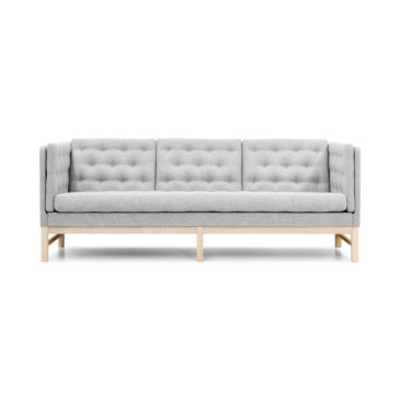 Fredericia EJ315 -3-seater sofa, light grey/soaped oak