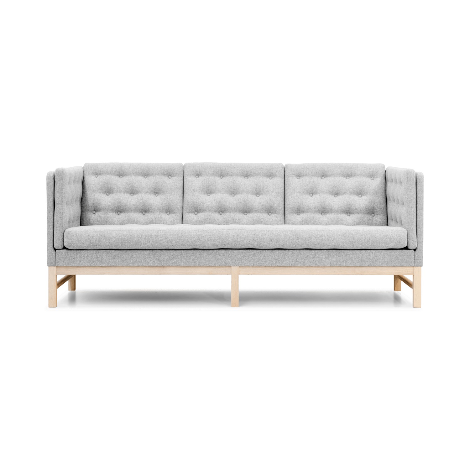 Fredericia EJ315 -3-seater sofa, light grey/soaped oak
