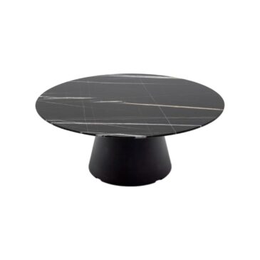 Andreu World REVERSE OCCASIONAL -coffee table, Ø90 cm, black/marble ME22609