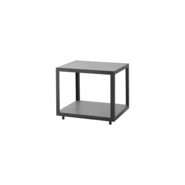 Cane-line LEVEL coffee table 48x48 cm, dark grey / light grey
