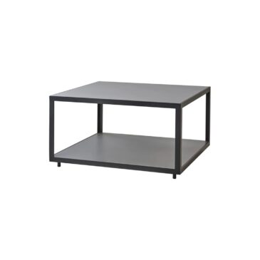 Cane-line LEVEL coffee table 79x79 cm, dark grey / light grey