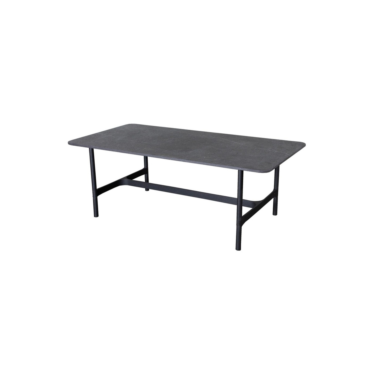 Cane-line TWIST -coffee table 120x60 cm, dark grey / black