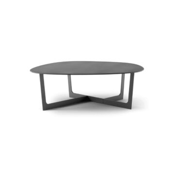 Fredericia INSULA -coffee table 95x98 cm, black aluminium