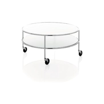 Lammhults CHICAGO table, chrome/frosted glass