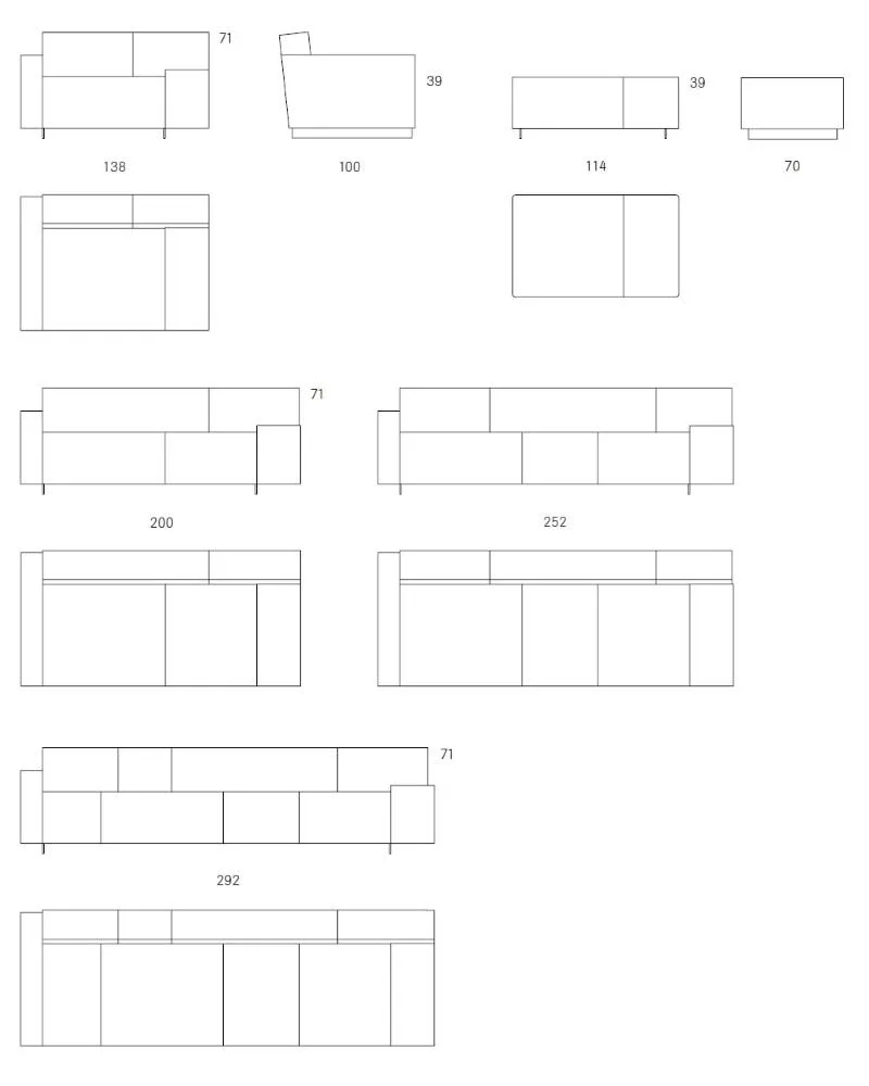 Swedese BOXPLAY 3-istuttava sohva, musta nahka - Image 6