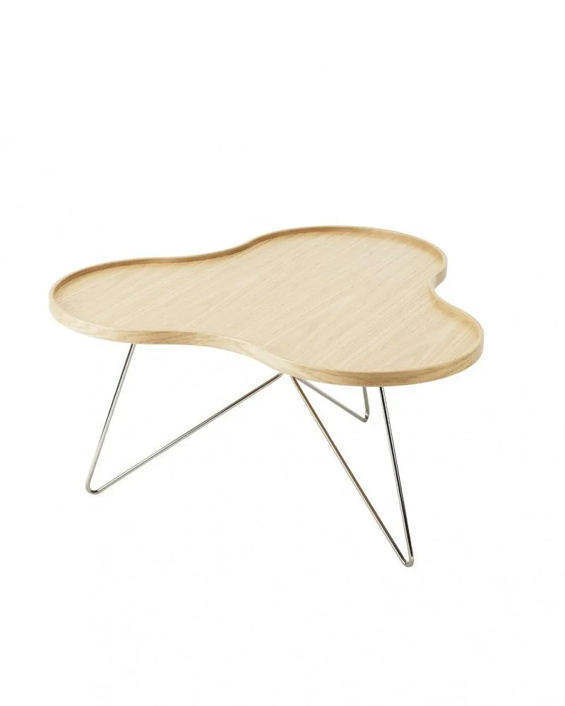 Swedese FLOWER -pöytä, 90x84 cm, tammi/kromi