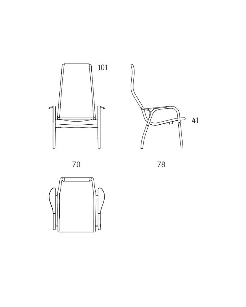 Swedese LAMINO -nojatuoli, öljytty tammi/harmaa lampaankarva - Image 2
