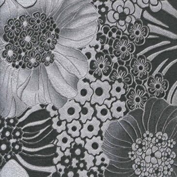 Missoni Home Anemones metallic - tapetti, musta/hopea