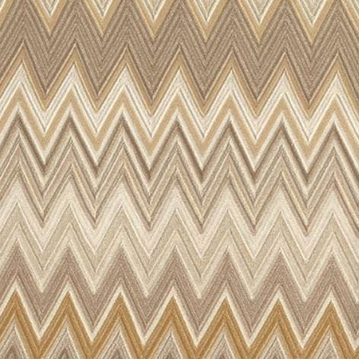 Missoni Home Zig Zag Multicolore wallpaper, beige/gold