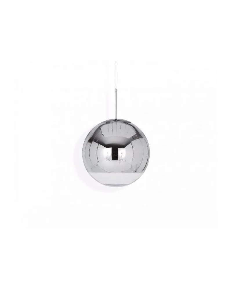 Tom Dixon MIRROR BALL LED -riippuvalaisin, kromi, Ø40 cm